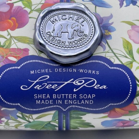 NIP Michel Design Works Sweet Pea Shea Butter Artisanal England Bar Bath Soap - Picture 5 of 8